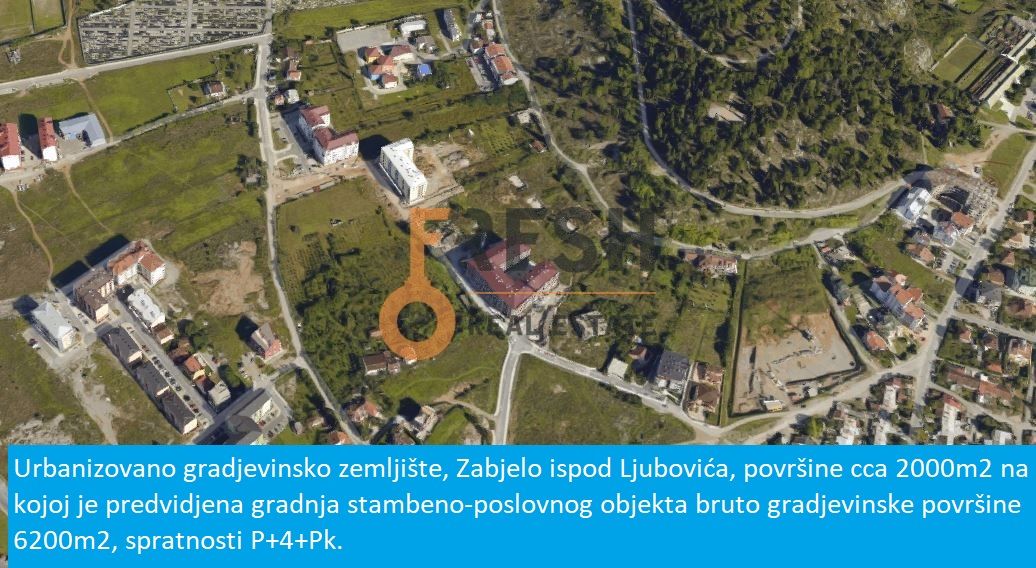 Urbanizovano gradjevinsko zemljište, cca 2000m2, Zabjelo - Ljubović - 1 Urbanizovano gradjevinsko zemljište, cca 2000m2, Zabjelo - Ljubović - 1