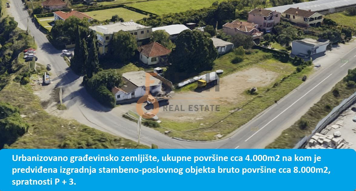 Urbanizovano gradjevinsko zemljište, 4.000m2, Zabjelo, Prodaja - 1 Urbanizovano gradjevinsko zemljište, 4.000m2, Zabjelo, Prodaja - 1
