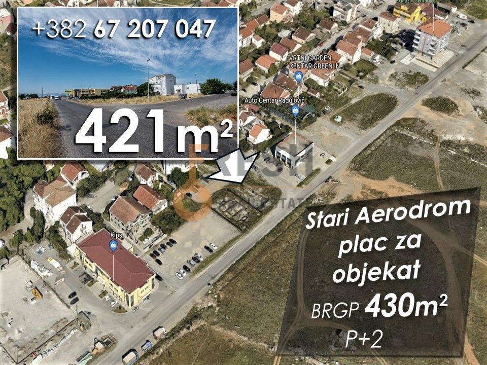 Plac 421m2, Stari Aerodrom, Podgorica, Prodaja - 1