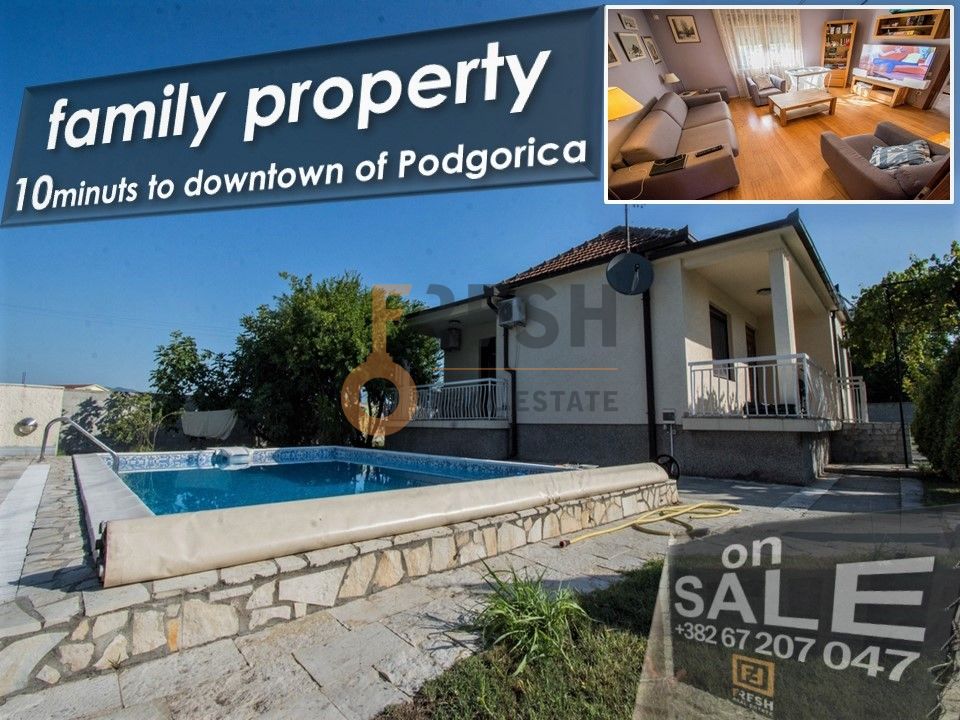 Kuća 180m2 sa dvorištem 1500m2 + manja kuća 50m2, Podgorica - 1