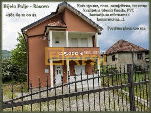 Nova namještena kuća, 150m2, Bijelo Polje, Rasovo, Prodaja - 1