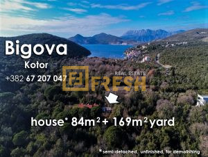 Ruševna kuća i plac, Bigova, Kotor, Prodaja - 1 Ruševna kuća i plac, Bigova, Kotor, Prodaja - 1