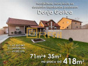 Namještena nova kuća + dodatni objekat, Donja Gorica - 1