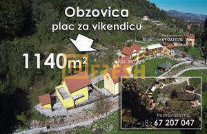 Urbanizovan plac, 1140m2, Obzovica, Cetinje, Prodaja - 1