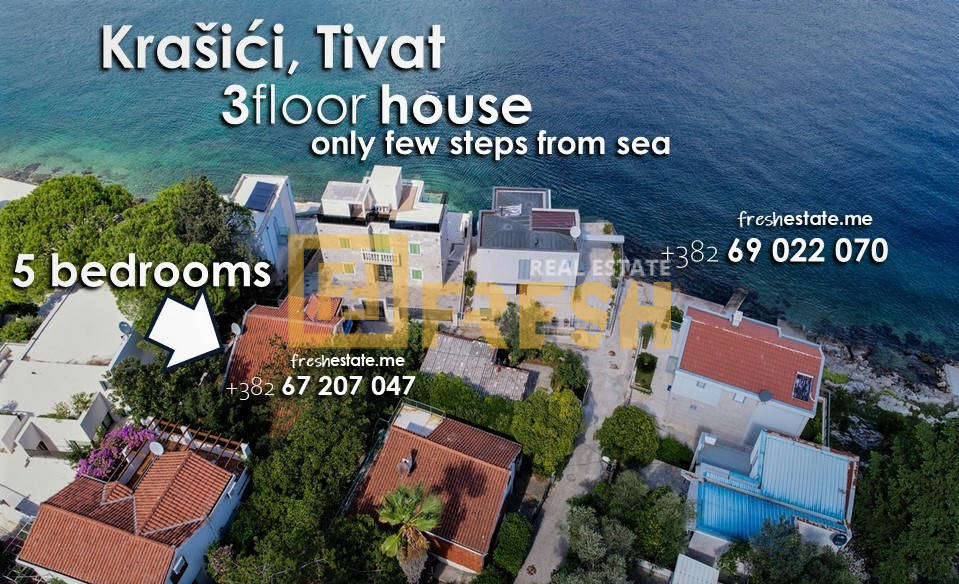 Kuća, 190m2, na par metara od mora, Krašići-Tivat - 0