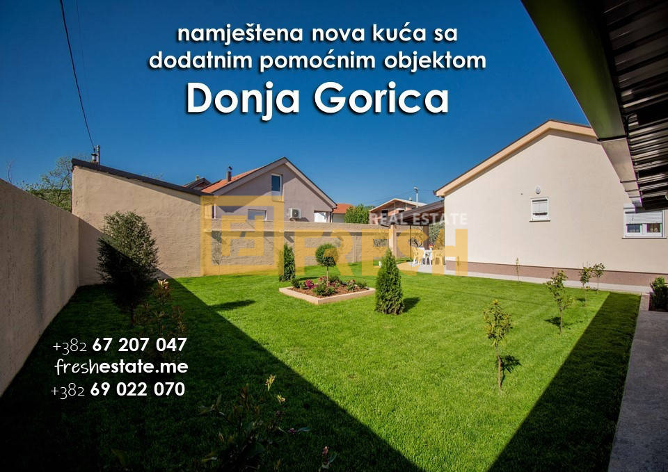Namještena nova kuća + dodatni objekat, Donja Gorica - 0