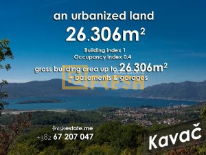 Urbanizovano zemljište 26306m2 pogled na more, Kavač 1