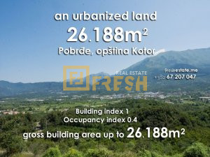 Urbanizovano zemljište 26188m2, Pobrđe, Kotor 1