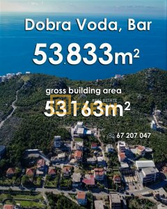 Urbanizovano zemljište 53833m2, Dobra Voda, Bar 1