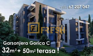 Garsonjera 32m2 + 50m2 terasa, Gorica C 1