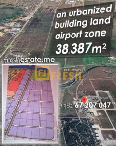 Urbanizovano zemljište, servisno-skladišna zona kod aerodroma, 38387m2 - 1