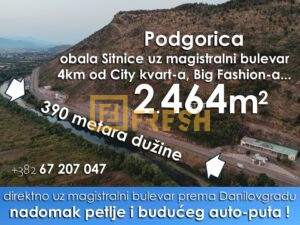 2.464m2 uz magistralu, 390m dužine uz rijeku - 1